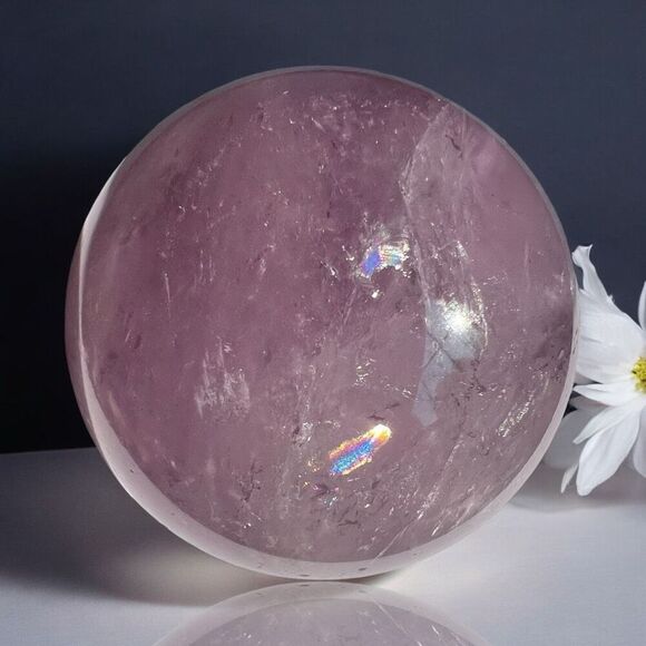 Amethyst Crystal Marble‎ Sphere Meditation Stone (#5) - Picture 1 of 10